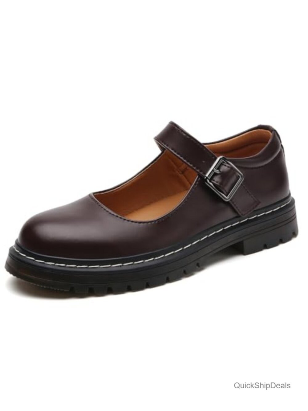 Women's Mary Jane Shoes Platform Non-Slip Comfortable School Oxfords Microfiber